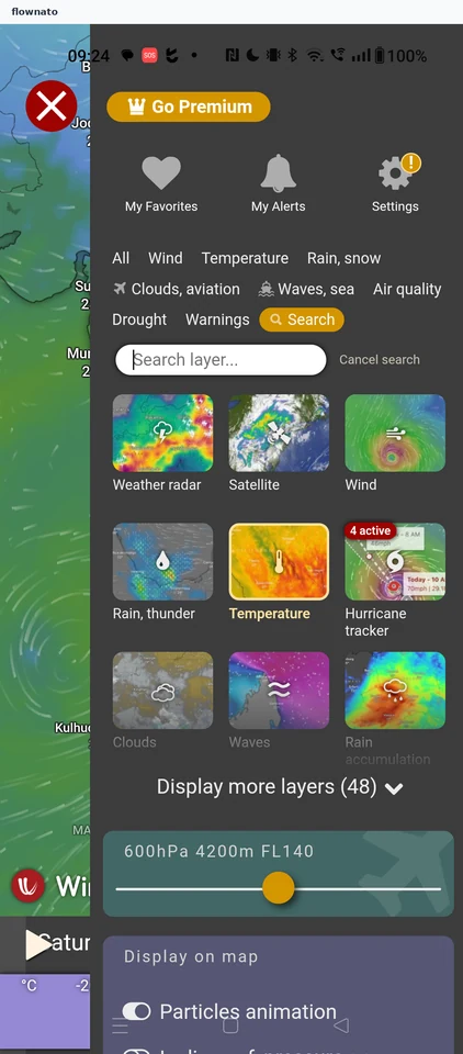 Windy: Menu