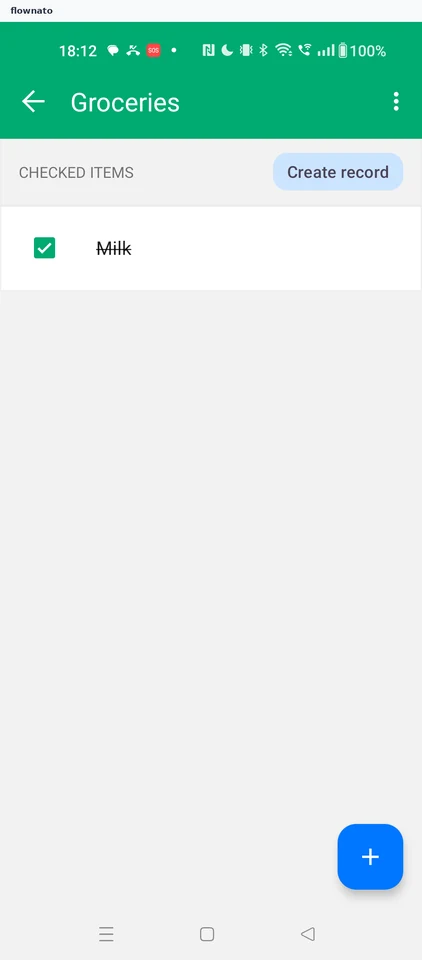 Wallet: Shopping list