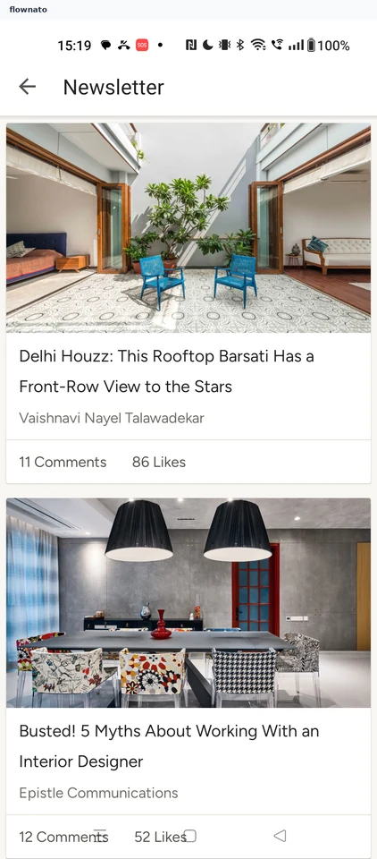 Houzz: Newsletter