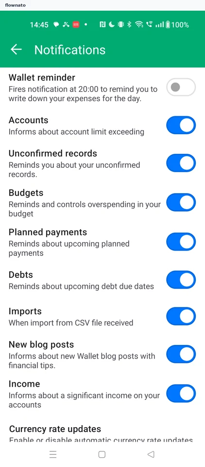 Wallet: Notifications