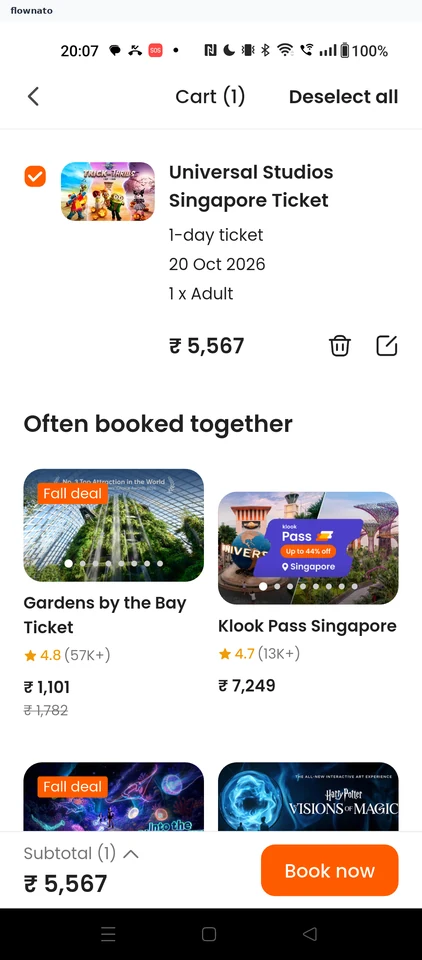 Klook: Cart