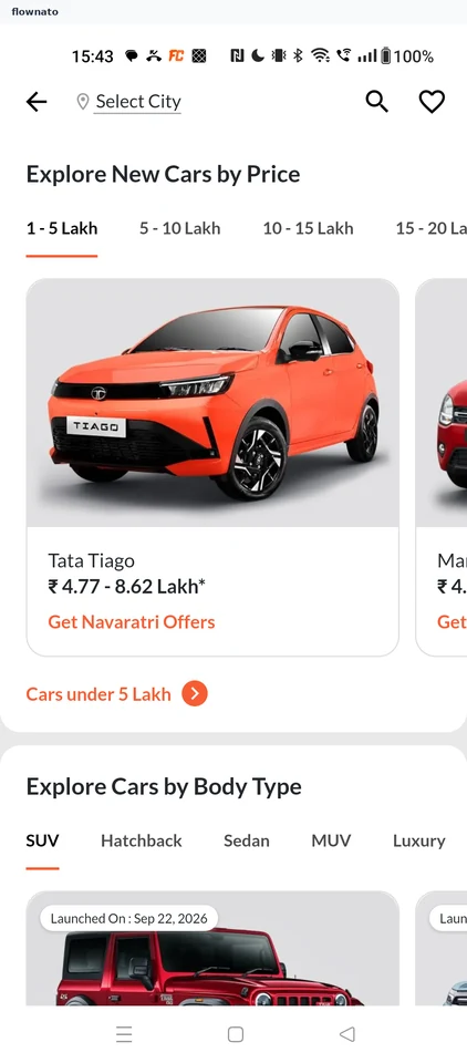 CarDekho New cars