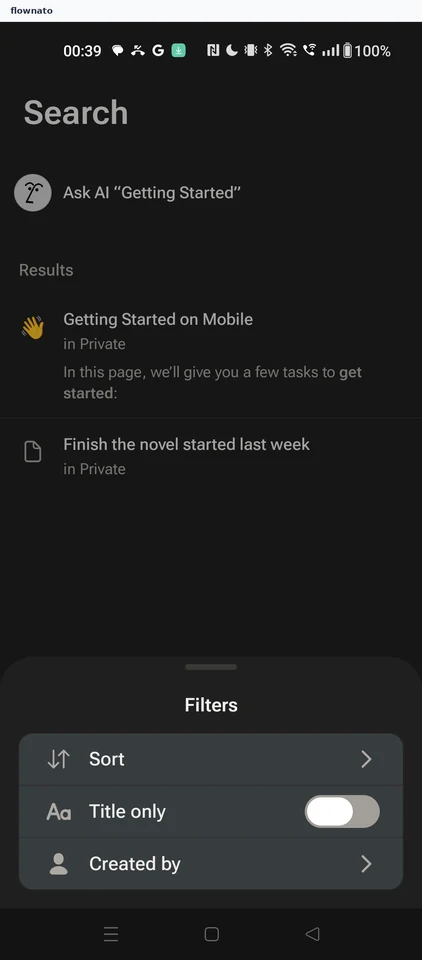 Notion: Filters