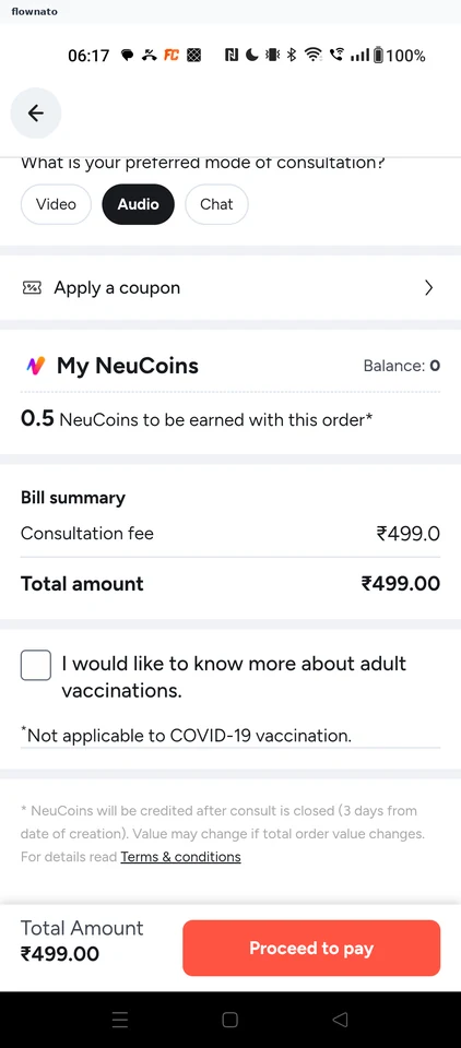 Tata 1mg: NeuCoins note