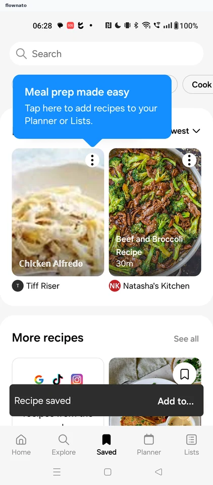 Samsung Food: Saved