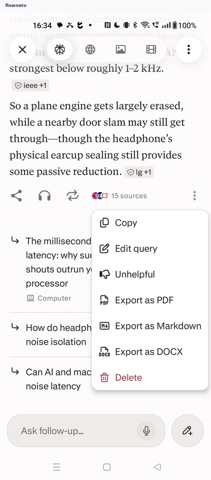 Perplexity: Answer options