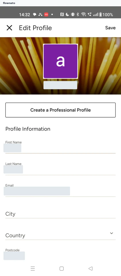 Houzz: Edit profile