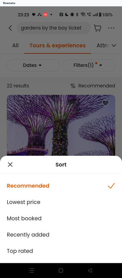 Klook: Search results