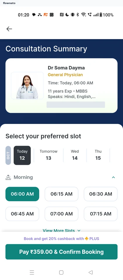 PharmEasy: Preselected slot