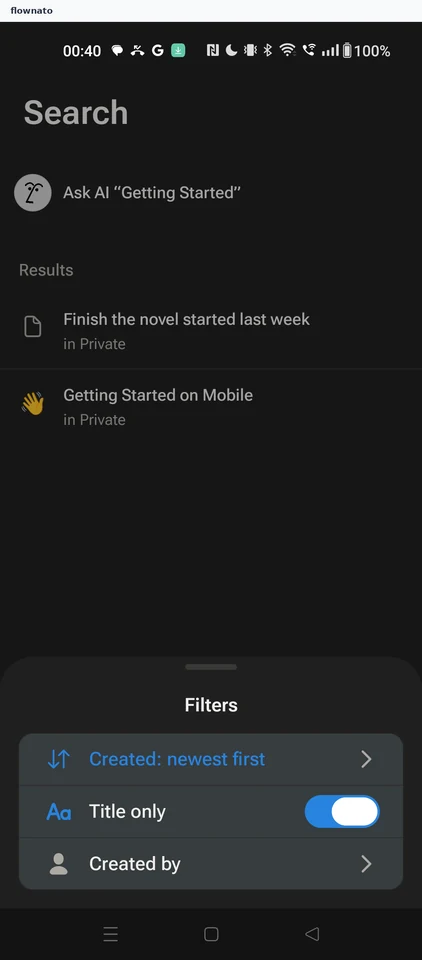 Notion: Filters