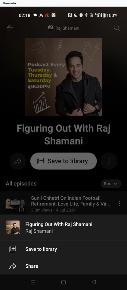 YouTube Music: Show options