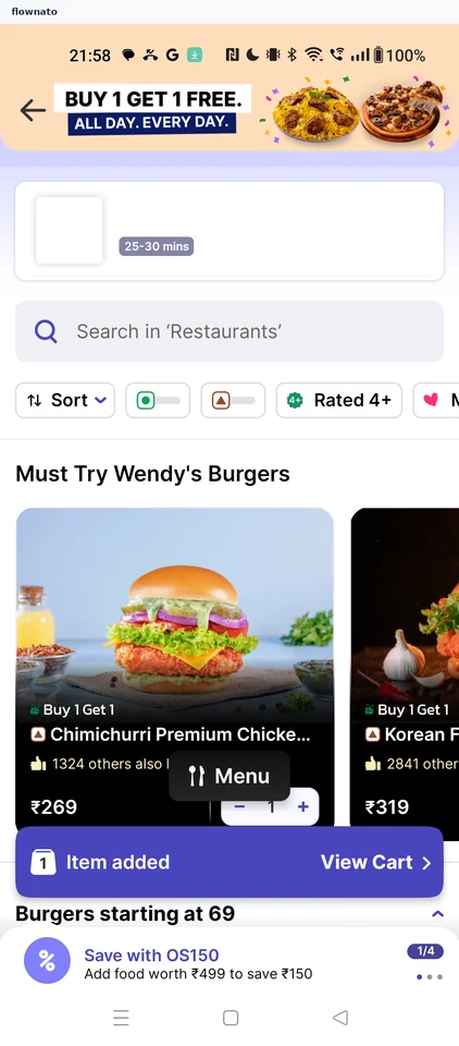 EatSure: Offer listing