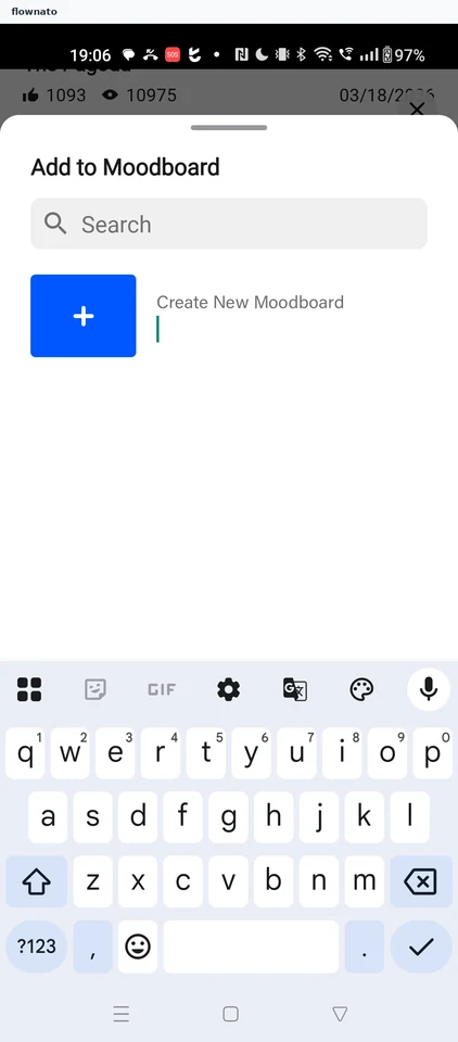 Behance: Add to moodboard