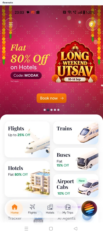 ixigo: Start from travel home
