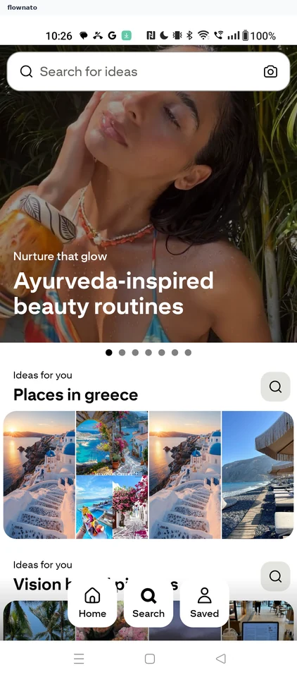 Pinterest: Search tab