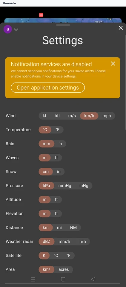 Windy: Settings