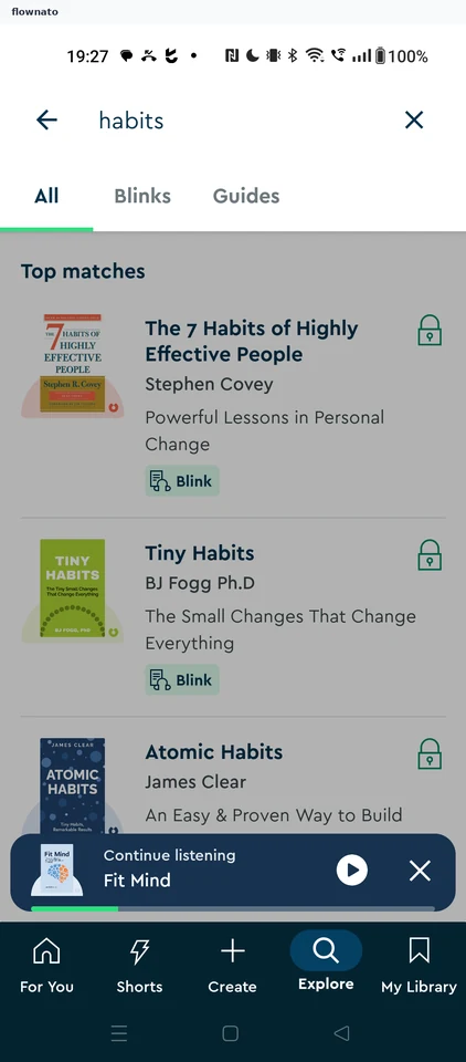 Blinkist: Search results