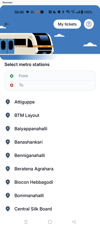 Select metro stations