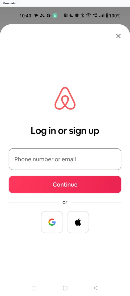 Airbnb: Log in or sign up