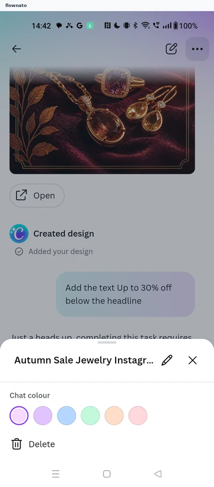 Canva: Pick a new colour