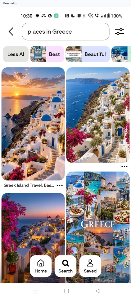 Pinterest: Search results
