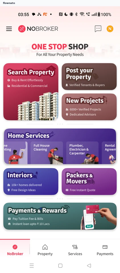 NoBroker: Start a property search