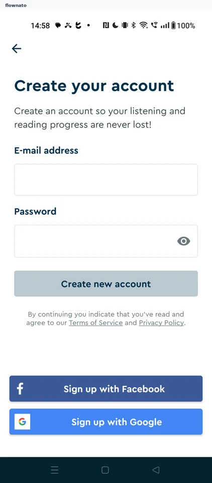 Blinkist: Create account