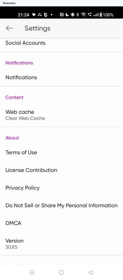 Picsart: Settings