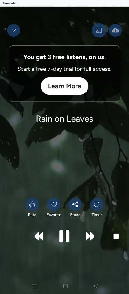 Calm: Timer in the player