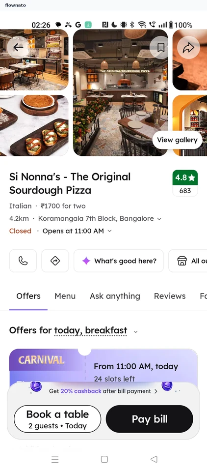 Zomato: Restaurant