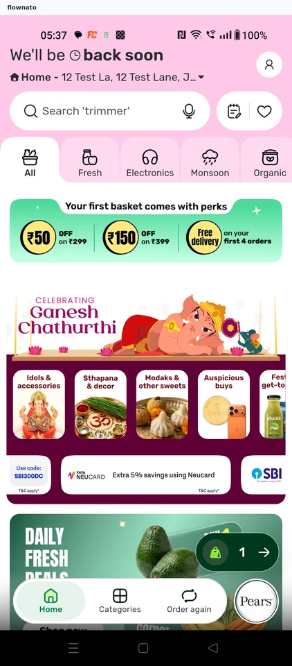 bigbasket Check wishlist flow preview