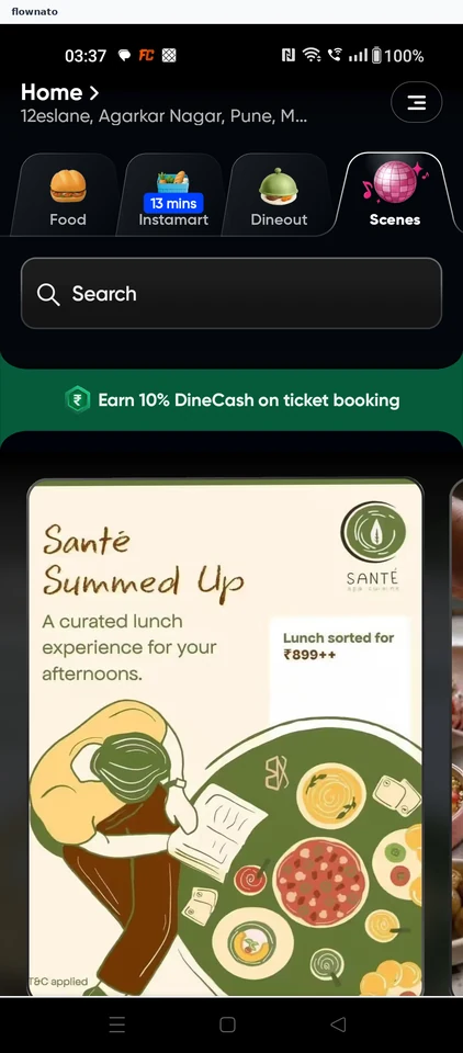 Swiggy Events landing