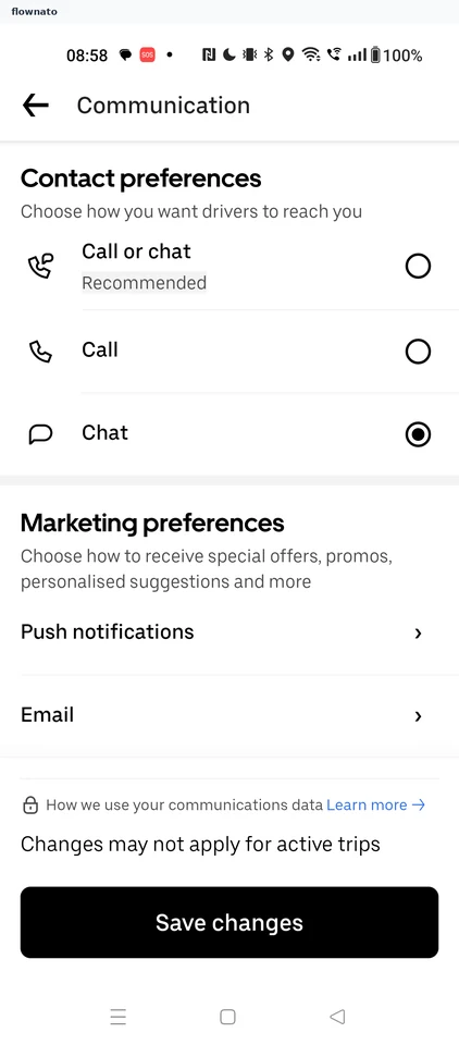 Uber: Communication