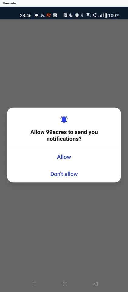 99acres: Notification permission