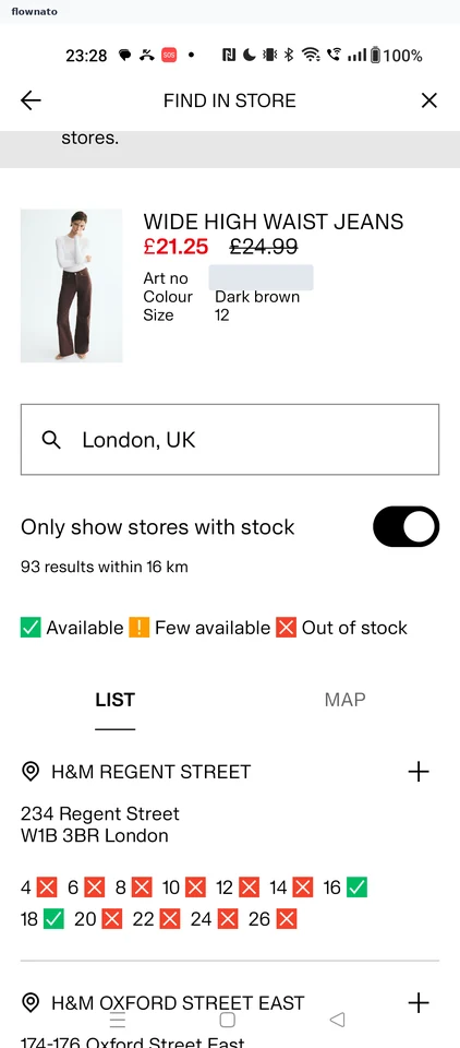 H&M: Find in store