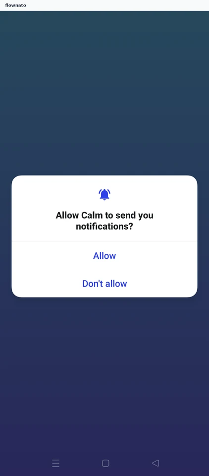 Calm: Notification permission prompt