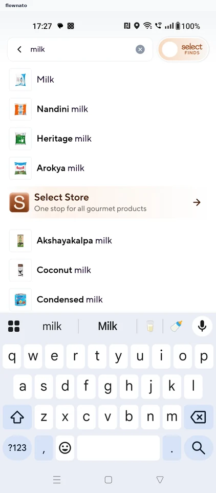 Zepto: Type what you need