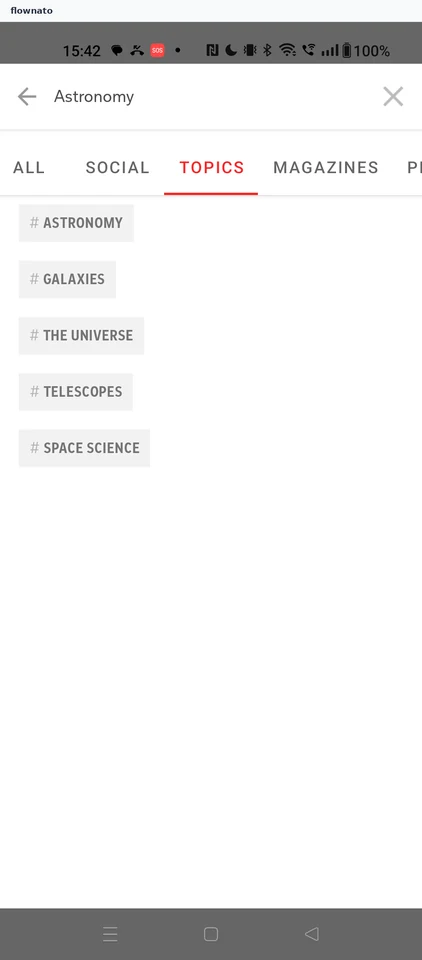 Flipboard: Search results
