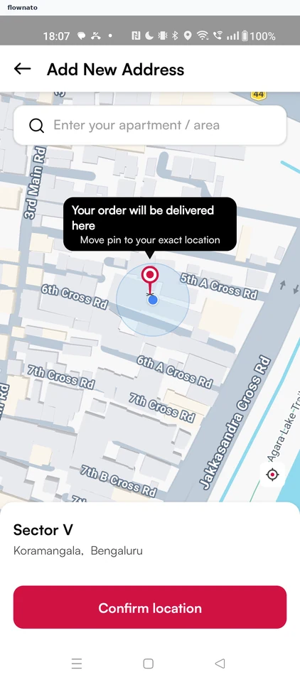 Licious: Add New Address
