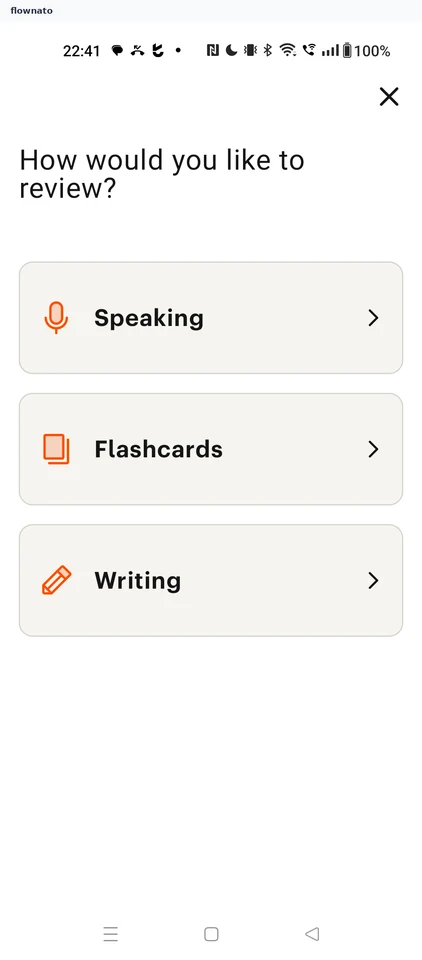 Babbel: Workout review mode picker