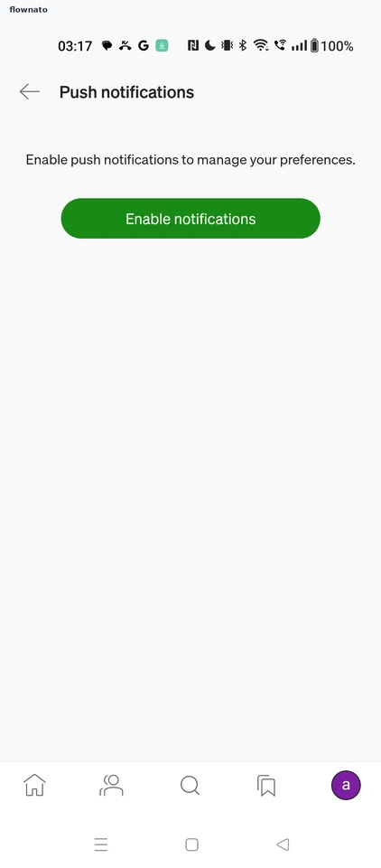 Medium: Push notifications locked