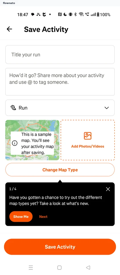 Strava: Save Activity