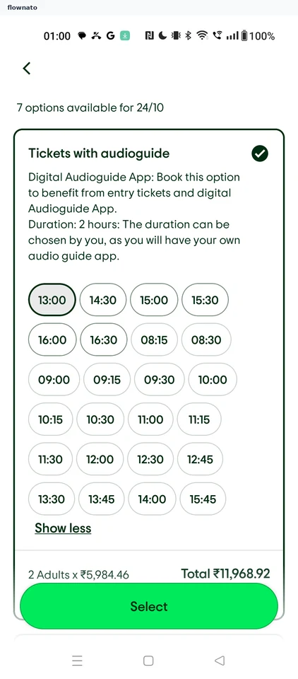 Tripadvisor: Tour options