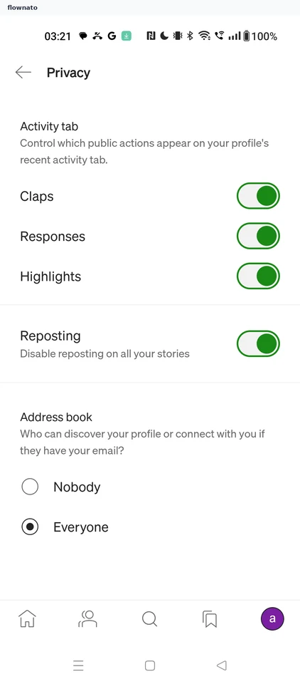 Medium: Privacy