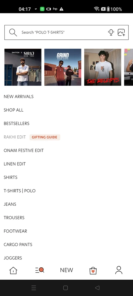 SNITCH: Browse categories and collections