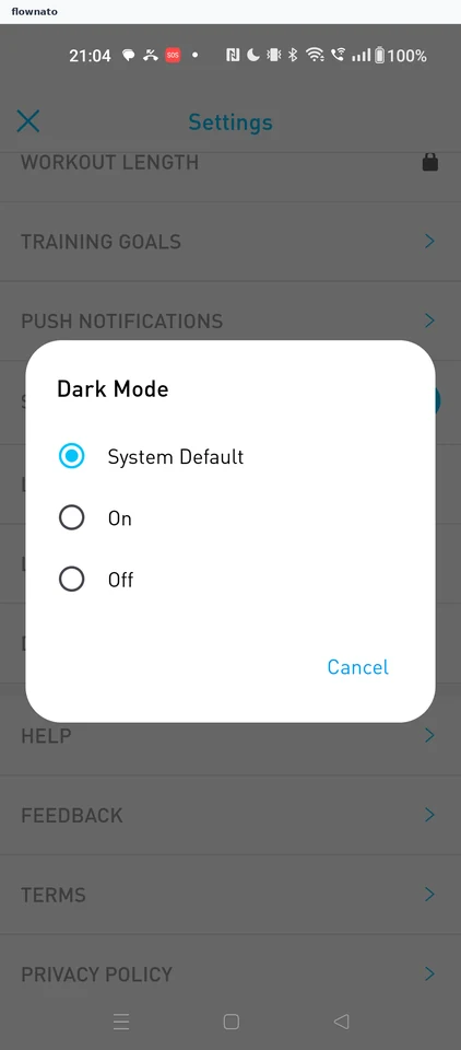 Elevate: Dark mode picker dialog