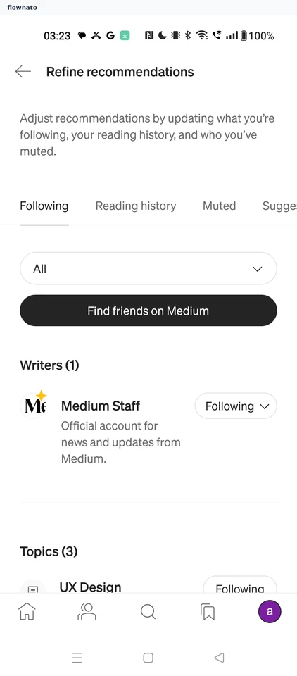 Medium: Refine recommendations