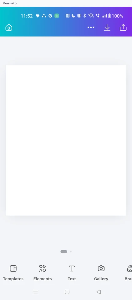 Canva: Work on a blank canvas