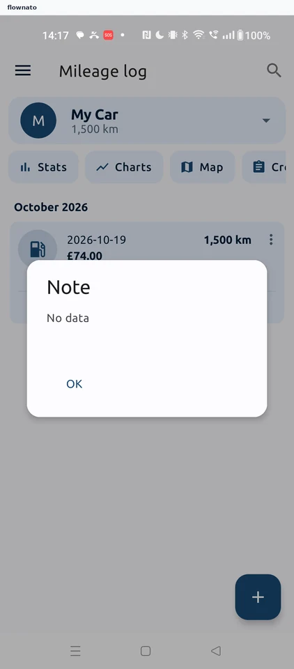 Fuelio: Fill-up note dialog