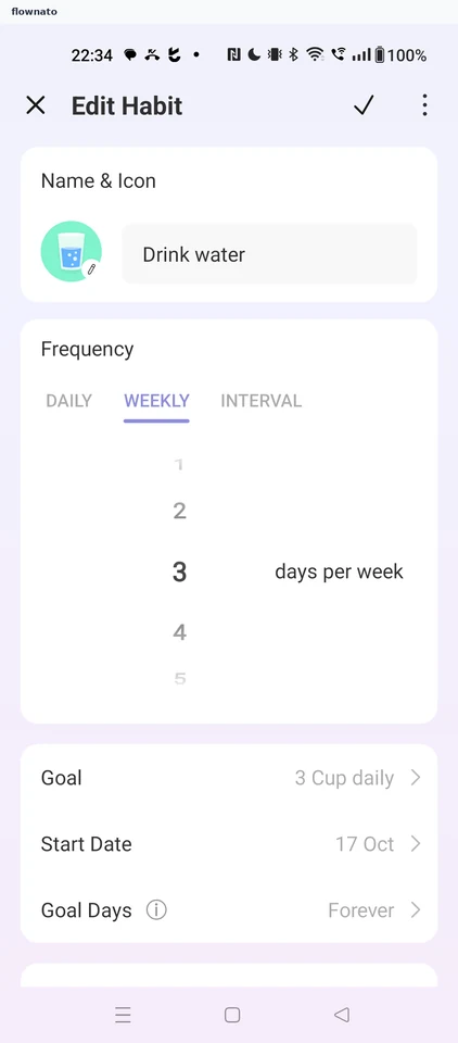 TickTick: Edit habit